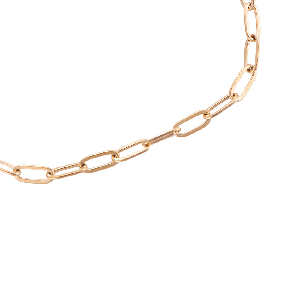 Edelstahlarmband ohne Anhänger in gold, 17 + 5cm.