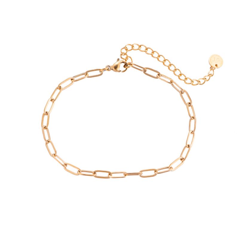 Edelstahlarmband ohne Anhänger in gold, 17 + 5cm.