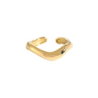 Edelstahl Wellenring in gold, größenverstellbar.